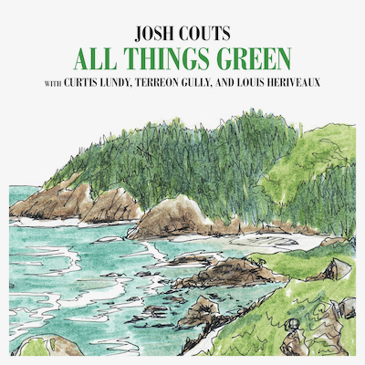 All Things Green album cover is a watercolor of a seaside